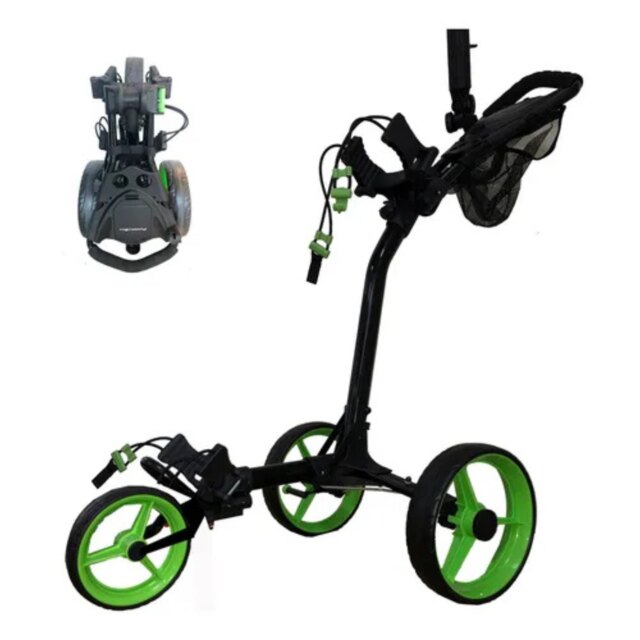 Carro Manual Powerbilt Mini 3 Ruedas Black/Lima