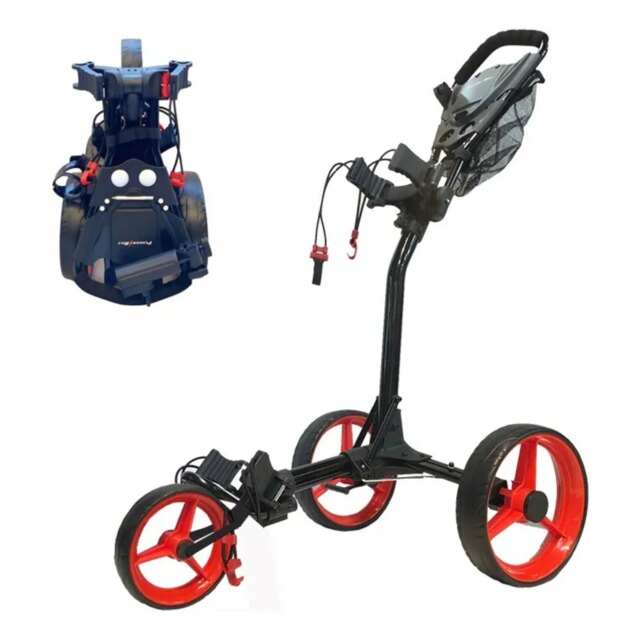 Carro Manual Powerbilt Mini 3 Ruedas Black/Red