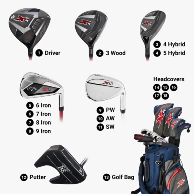 Set Completo Callaway XR Black/Silver Acero